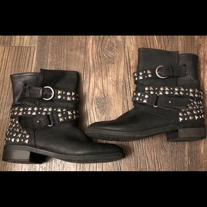Black Studded Ankle Boots